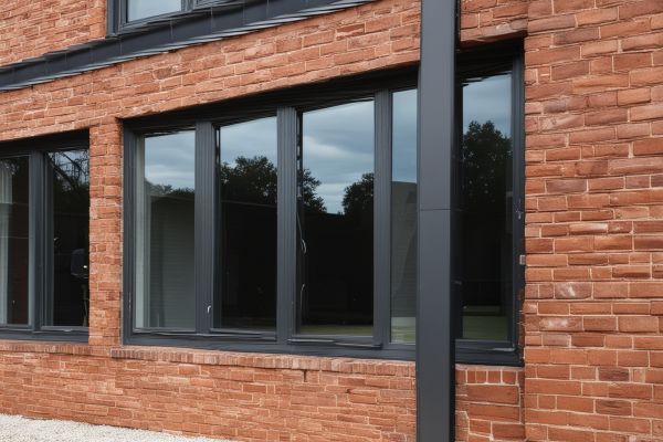 Modern home with beautiful brick facade showing clean lines and professional bricklaying